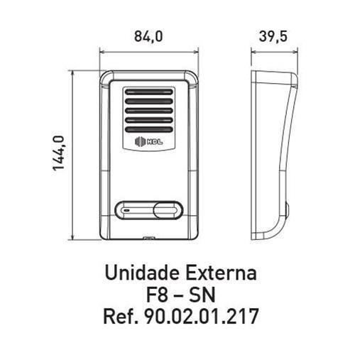 Imagem de Porteiro Eletrônico Interfone HDL F8-S NTL