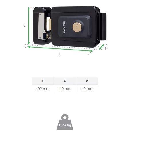 Imagem de Porteiro Interfone Eletrônico 8 Pontos Coletivo Black Intelbras e Fechadura Fx 500