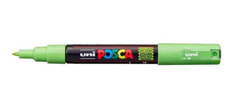 Imagem de Posca PC-1M Maçã Verde Traço Extra Fino 0.7mm Uni-ball