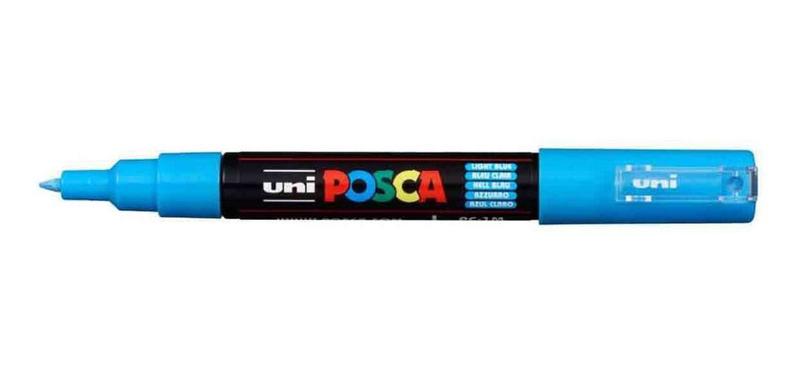 Imagem de Posca PC-1M Sky Blue traço Extra Fino 0.7mm Uni-ball