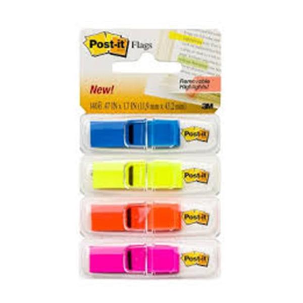 Imagem de Post-It 3M Flags 4 Cores com 140 Folhas