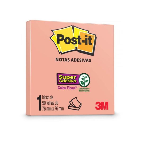 Imagem de Post-it Colorido Adesivo Damasco 76x76mm 90 Folhas