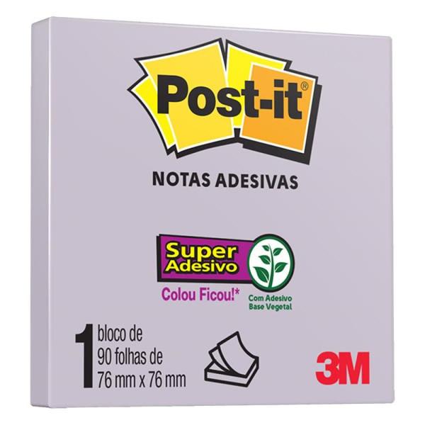 Imagem de Post it lilac 76x76mm 90f 3m post it notas adesivas   hb004657217