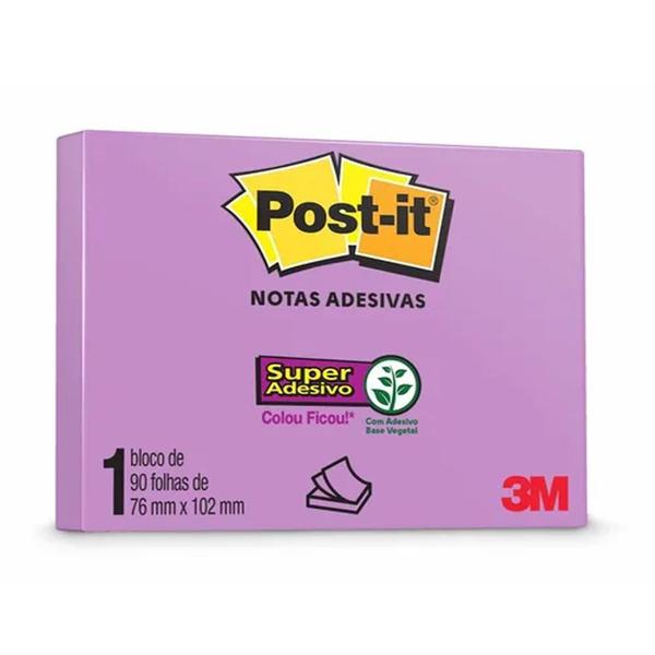 Imagem de Post-It Roxo 76x102mm 90 Folhas 3M