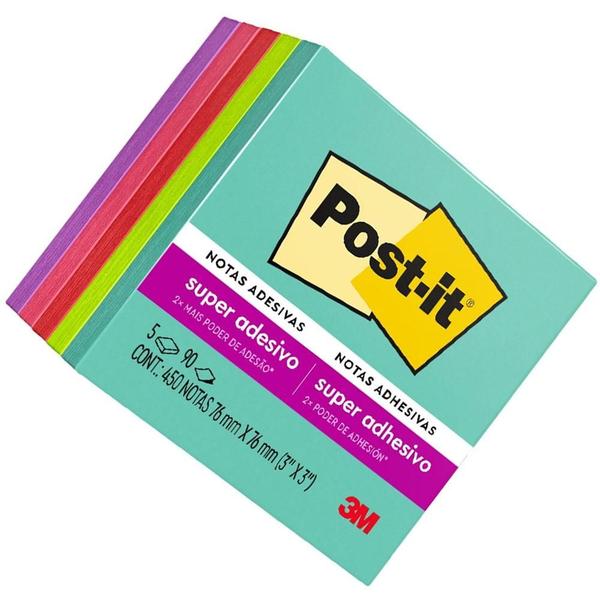 Imagem de Post-It  Supernova  5 Blocos De 90 Folhas Cada  76X76mm 3M