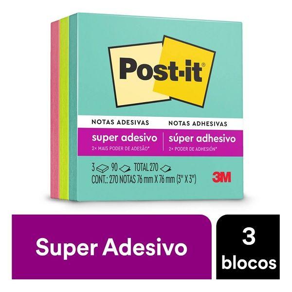 Imagem de POST-IT Supernova 76MM X 76MM 3 Blocos de 90 Folhas 3M