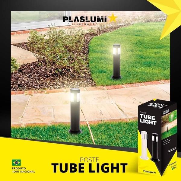 Imagem de Poste Arandela Tube Light Aleta Tampa Transp 39Cm Preto