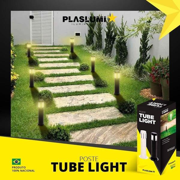 Imagem de Poste Arandela Tube Light Janela Tampa Fechada 39cm Preto