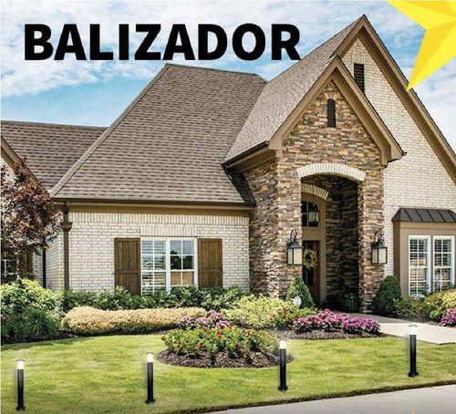 Imagem de Poste Balizador Luminária Casa Jardim 75cm Branco Kit 6