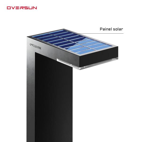 Imagem de Poste Balizador Solar Jardim LED 12h Acendimento Automático Verde - Oversun