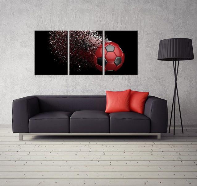 Imagem de Pôster de arte de parede Meiji Black and Red Soccer Football 30x40cm