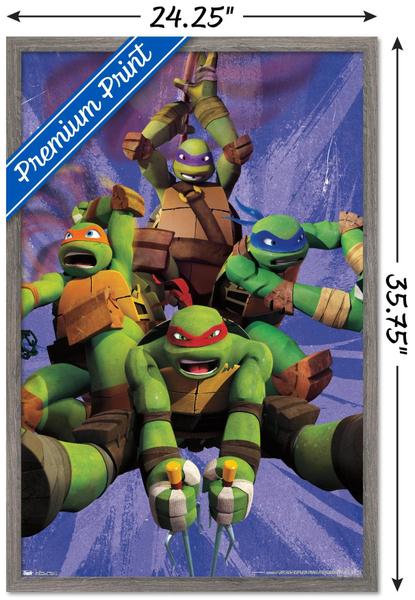 Imagem de Pôster de parede Trends International Nickelodeon Teenage Mutant Ninja Turtles Team com moldura 60x90cm