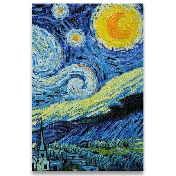 Imagem de Poster Decorativo 42cm x 30cm A3 Brilhante A Noite Estrelada