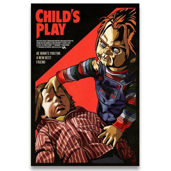 Imagem de Poster Decorativo 42cm x 30cm A3 Brilhante Chucky Brinquedo Assassino