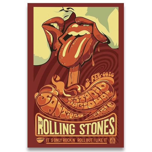 Imagem de Poster Decorativo 42Cm X 30Cm A3 Brilhante Rolling Stones