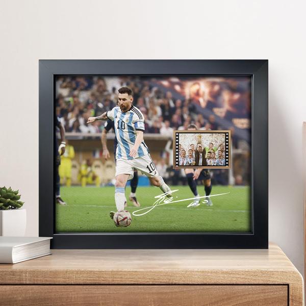 Imagem de Pôster emoldurado memorabilia da Copa do Mundo de Lionel Messi