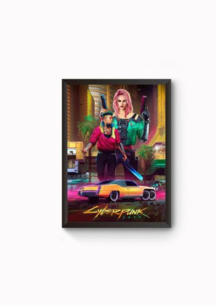 Imagem de Poster Moldurado Cyberpunk 2077 Style Over Substance