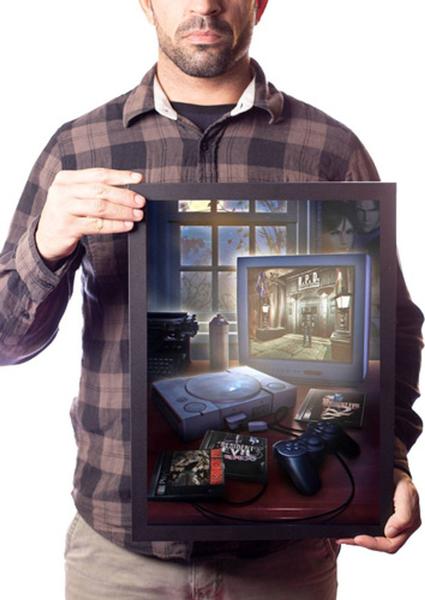 Imagem de Poster Moldurado Game  Ps1 Resident Evil Quadro