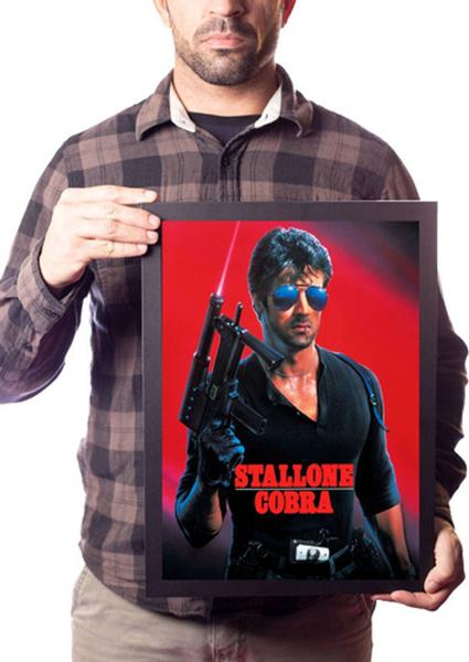 Imagem de Poster Moldurado Stallone Cobra Quadro