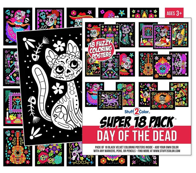 Imagem de Pôsteres para colorir Super Pack Stuff2Color Day of the Dead x18