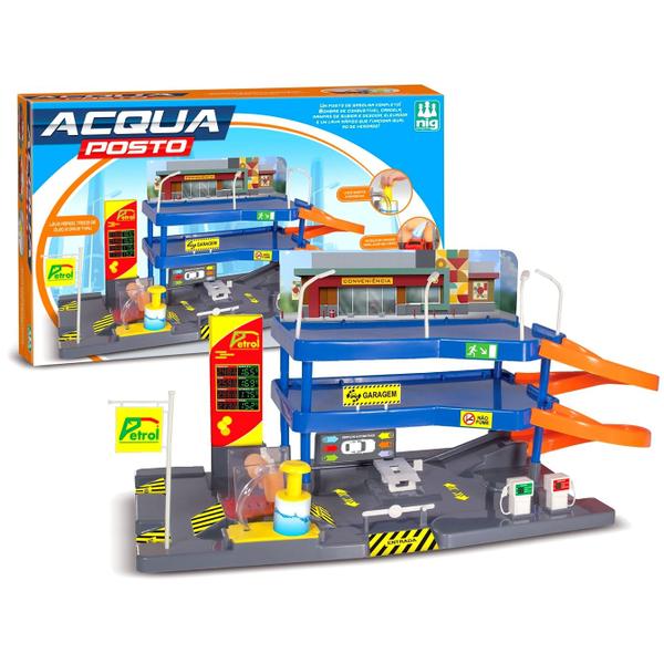 Posto Infantil Lava Rápido Acqua Posto Sai Água - Nig - Nig Brinquedos Imagem de Posto Infantil Lava Rápido Acqua Posto Sai Água - Nig