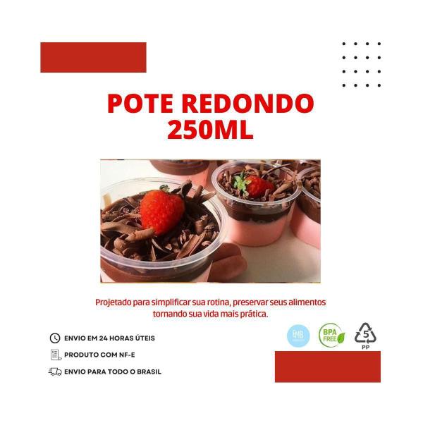 Imagem de Pote 250Ml Descartável Para Bolo No Pote Freezer Micro 24Und