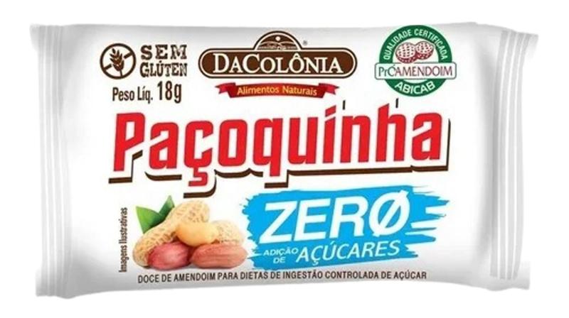 Imagem de Pote 576g Paçoquinha Paçoca DaColônia Zero Adição De Açúca