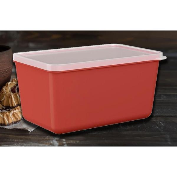 Imagem de Pote 600ml Basic Coza 18 x 9,3 x 7,4 cm - Vermelho