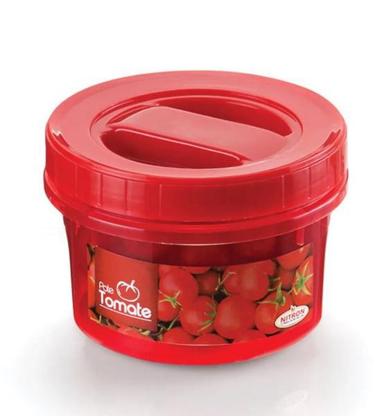 Pote Acoplado Tomate com Tampa Rosca 500ml - NITRONPLAST Imagem de Pote Acoplado Tomate com Tampa Rosca 500ml