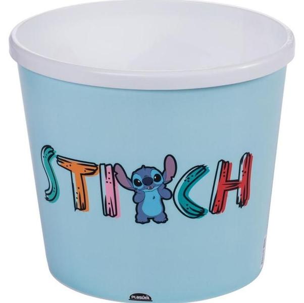 Imagem de Pote Balde Para Pipoca De Plástico Decorado Stitch 2,1L