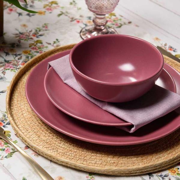 Imagem de Pote Bowl Rosa Ceramica 550ml Color Tigela Rose 1un