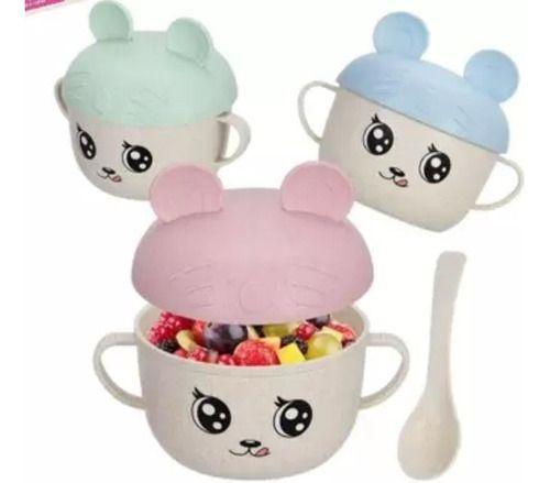 Imagem de Pote Caneca Papinha Infantil C/ Colher Marmita Escolar Lanch