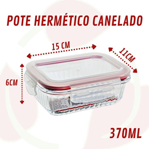 Imagem de Pote Canelado Vidro 640ml Marmita Fit Resistente 6 Unidades