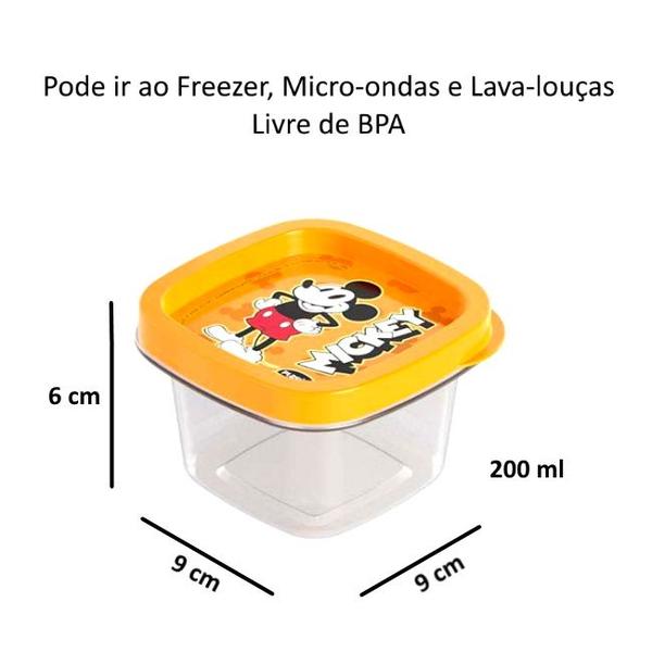 Imagem de Pote com tampa do Mickey 200ml Porta Temperos e Alimentos