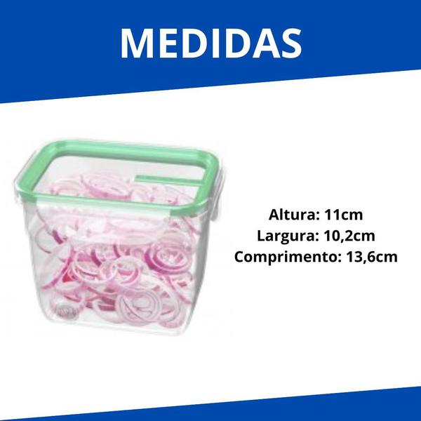 Imagem de Pote Com Travas Empilhável Organizador 770ml Marmita - Verde