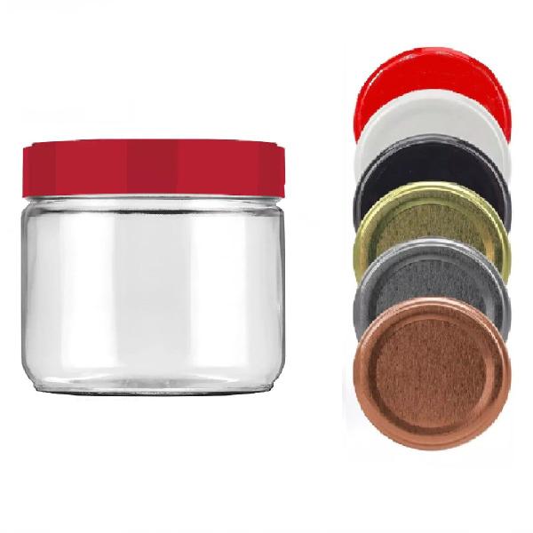 Pote Conserva De Vidro Com Tampa Colorida e Lacre 150ml - Y888 Imagem de Pote Conserva De Vidro Com Tampa Colorida e Lacre 150ml