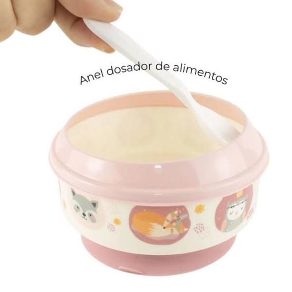 Pote de Papinha 3 em 1Com Amassador Bosque Rosa - Plasutil - Plasútil Imagem de Pote de Papinha 3 em 1Com Amassador Bosque Rosa - Plasutil