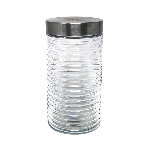 Pote de Vidro Alto Hermético Tampa Aço Inox Vedação Porta Mantimentos Alimentos Utensilio Cozinha Decoração 1780ml 21,5cm - Mabel Imagem de Pote de Vidro Alto Hermético Tampa Aço Inox Vedação Porta Mantimentos Alimentos Utensilio Cozinha Decoração 1780ml 21,5cm