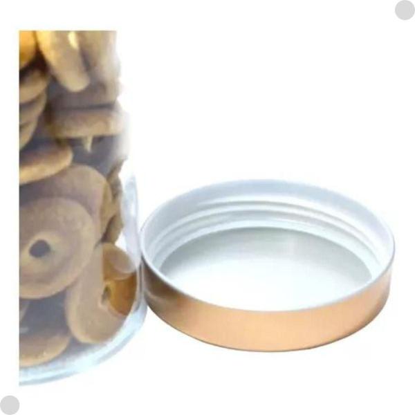 Pote De Vidro C/Tampa Inox Rose Gold 1.3L 0177/2 - Yoss Imagem de Pote De Vidro C/Tampa Inox Rose Gold 1.3L 0177/2 - Yoss