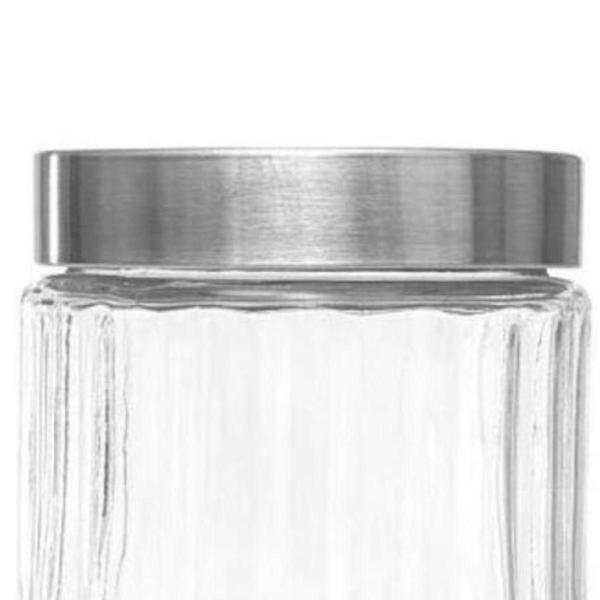 Pote de Vidro Invicta Liso com Tampa Inox 800ml Imagem de Pote de Vidro Invicta Liso com Tampa Inox 800ml