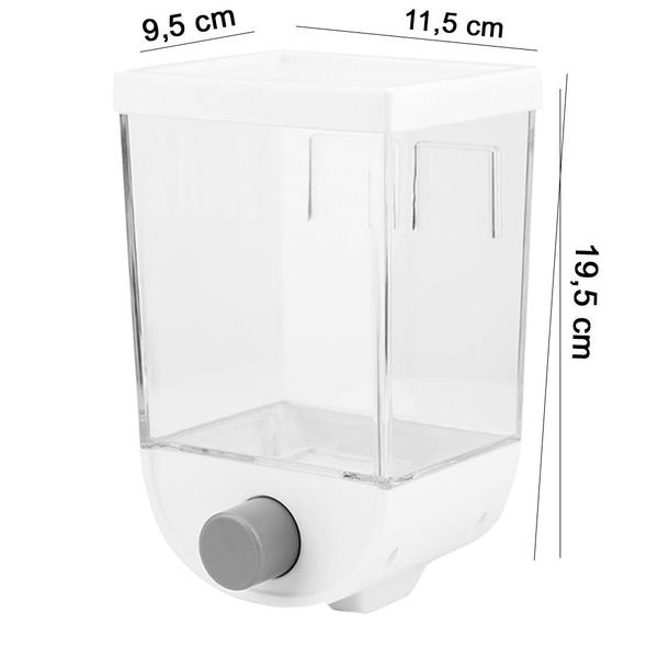 Imagem de Pote Dispenser de Parede para Alimentos 1000ml Branco