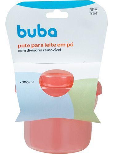 Imagem de Pote Dosador de Leite Em Pó 300Ml Com 3 Divisória Rosa Buba