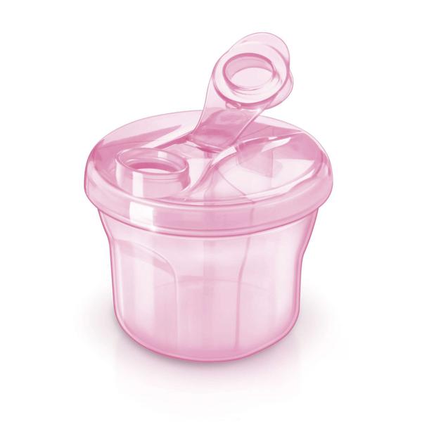 Imagem de Pote Dosador Leite Em Pó Fórmula 3 Divisões Rosa Bebê SCF13057 - Philips Avent