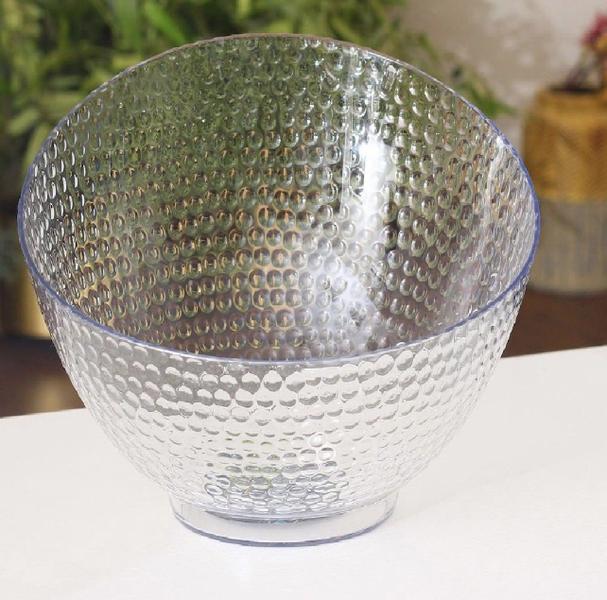 Pote Fruteira Saladeira Tigela Chanfrada Bowl Transparente - Y888 Imagem de Pote Fruteira Saladeira Tigela Chanfrada Bowl Transparente