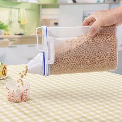 Pote Hermético 1,5L com Medidor de Precisão Cozinhe como um Chef - Armazenamento de Alimento Imagem de Pote Hermético 1,5L com Medidor de Precisão Cozinhe como um Chef
