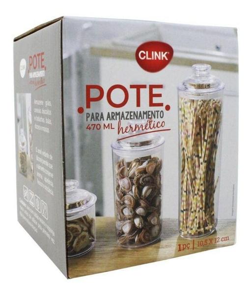 Imagem de Pote Hermético Acrílico 470ml Para Armazenamento Alimentos - Clink