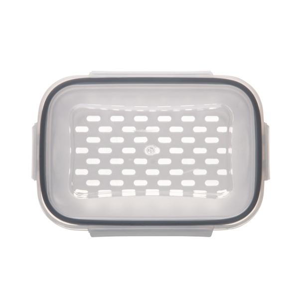 Pote Hermético Cesto Escorredor Branco 800ml Lyor Plástico Imagem de Pote Hermético Cesto Escorredor Branco 800ml Lyor Plástico