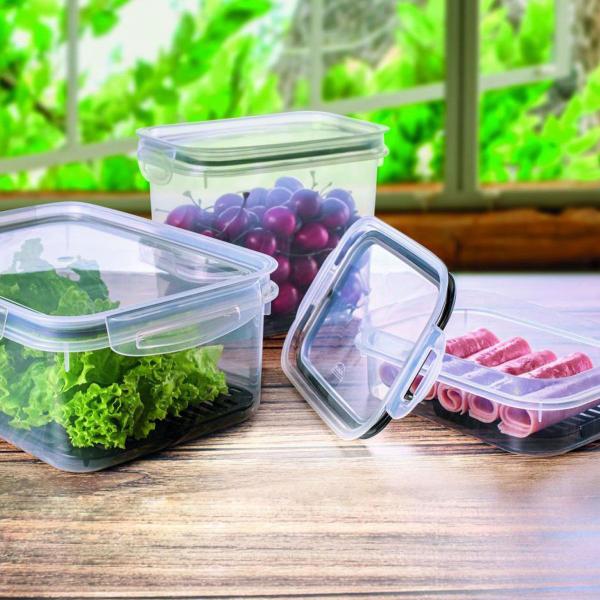Pote Hermético com Tampa e Escorredor para Alimentos 4 Litros Plasútil - Plasutil Imagem de Pote Hermético com Tampa e Escorredor para Alimentos 4 Litros Plasútil