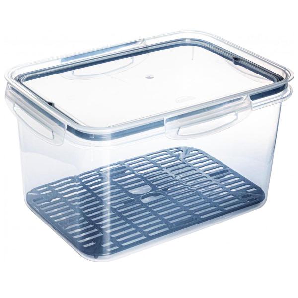 Pote Hermético com Tampa e Escorredor para Alimentos 4 Litros Plasútil - Plasutil Imagem de Pote Hermético com Tampa e Escorredor para Alimentos 4 Litros Plasútil