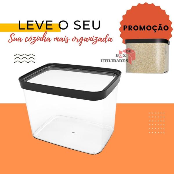 Imagem de Pote Hermético Cozinha  4 Litros Pote Hermetico 4000ml Porta Mantimentos para grãos arroz ração Resistente